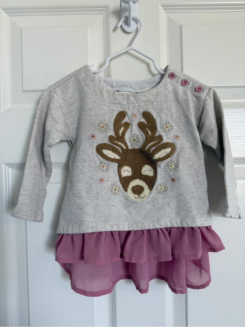Savannah Light Gray Tunic with Pink Lining